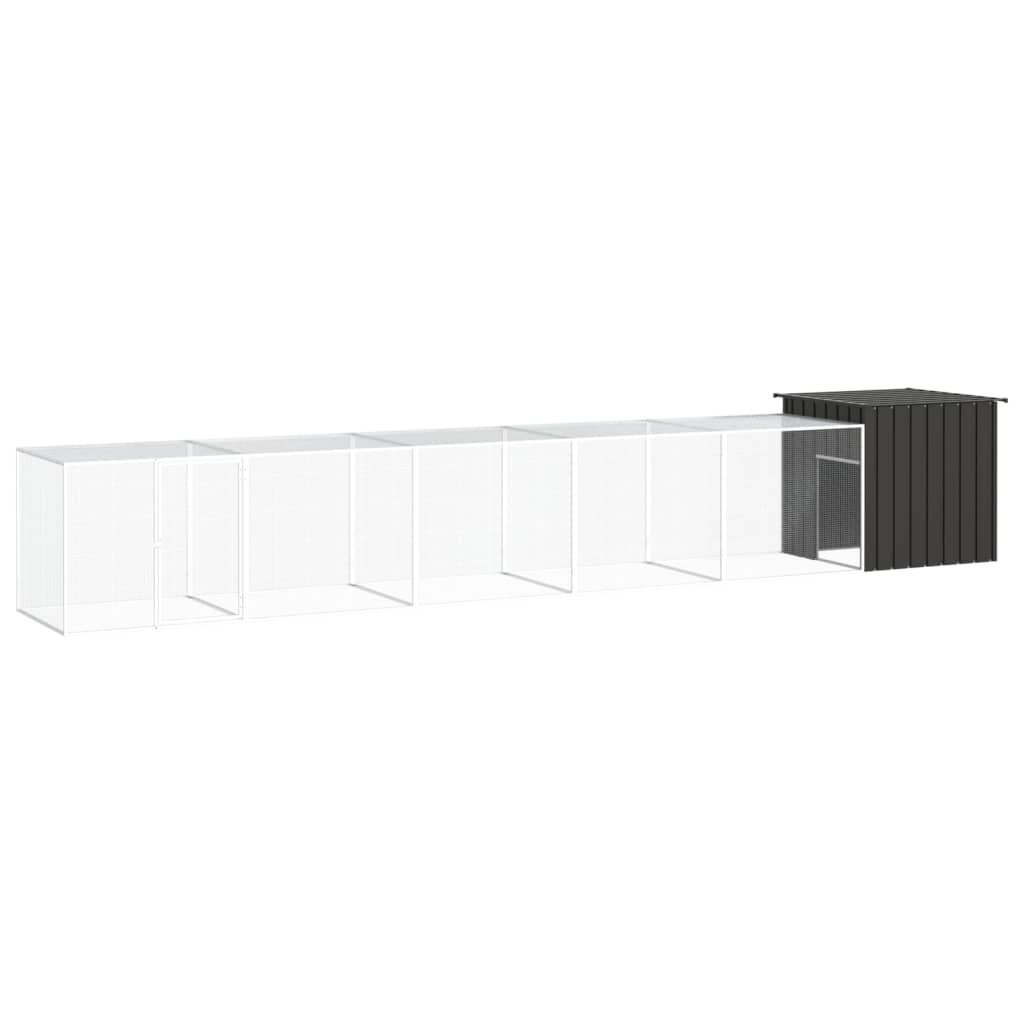 Hühnerkäfig Anthrazit 600x91x100 cm Verzinkter Stahl
