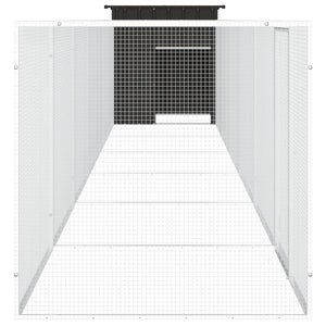 Hühnerkäfig Anthrazit 700x91x100 cm Verzinkter Stahl