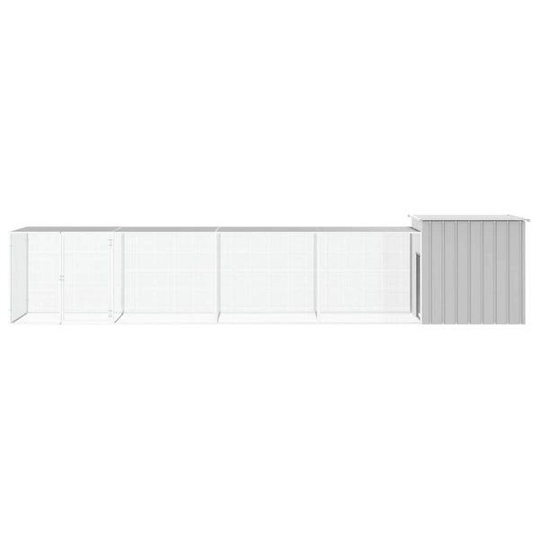 Hühnerkäfig Grau 500x91x100 cm Verzinkter Stahl