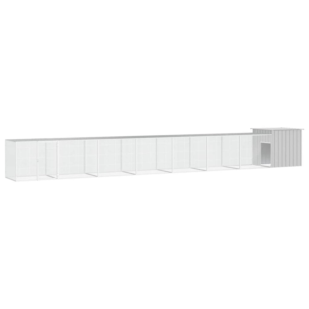Hühnerkäfig Grau 700x91x100 cm Verzinkter Stahl