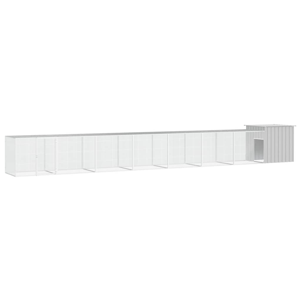 Hühnerkäfig Grau 700x91x100 cm Verzinkter Stahl