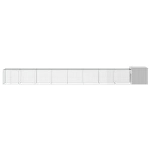 Hühnerkäfig Grau 900x91x100 cm Verzinkter Stahl