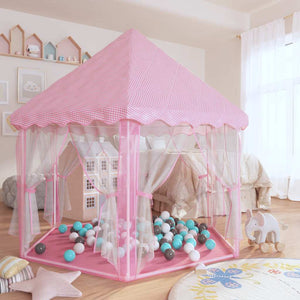 Prinzessin-Spielzelt mit 250 Bällen Rosa 133x140 cm