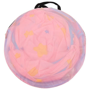 Spielzelt mit 250 Bällen Rosa 301x120x128 cm