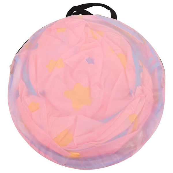 Spielzelt mit 250 Bällen Rosa 301x120x128 cm