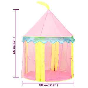 Kinder-Spielzelt mit 250 Bällen Rosa 100x100x127 cm