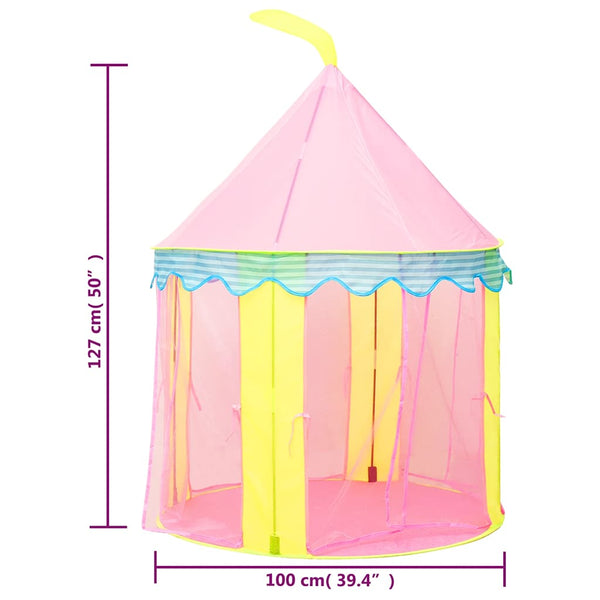 Kinder-Spielzelt mit 250 Bällen Rosa 100x100x127 cm