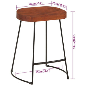 Gavin Barhocker 2er-Set Mango Massivholz