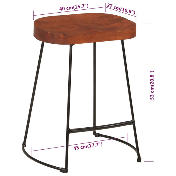 Gavin Barhocker 2er-Set Mango Massivholz