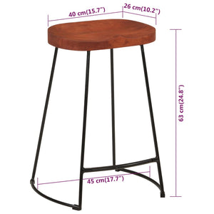 Gavin Barhocker 2er Set Mango Massivholz