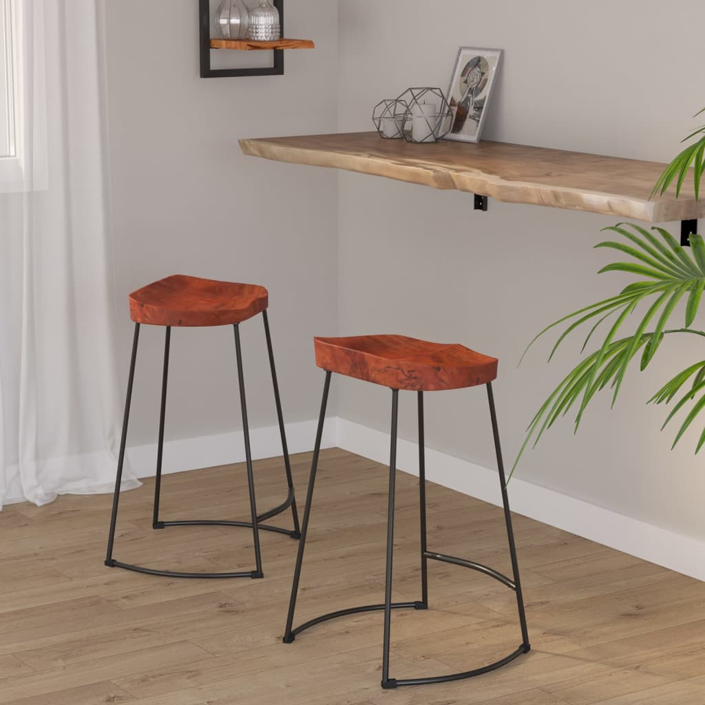 Gavin Barhocker 2er Set Mango Massivholz