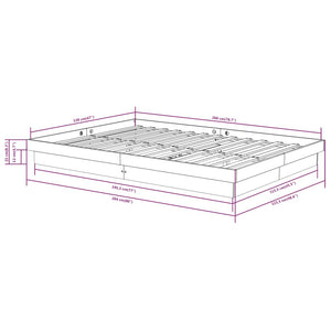 Massivholzbett Schwarz 120x200
