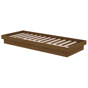 Massivholzbett 75x190 cm Honigbraun