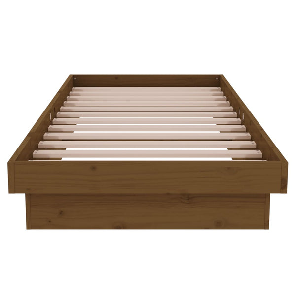 Massivholzbett 75x190 cm Honigbraun