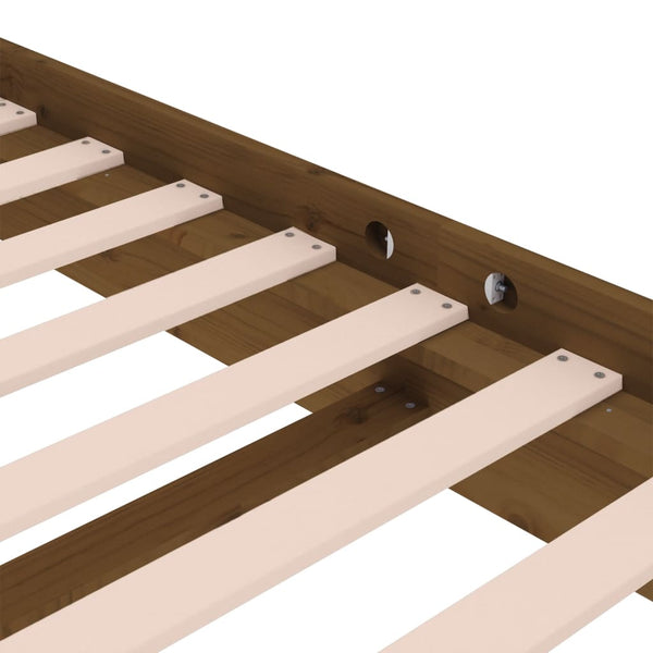 Massivholzbett 75x190 cm Honigbraun