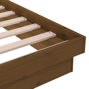 Massivholzbett 75x190 cm Honigbraun