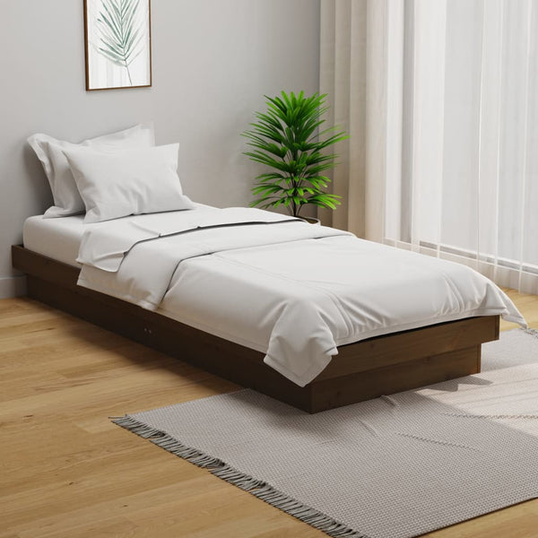 Massivholzbett 75x190 cm Honigbraun