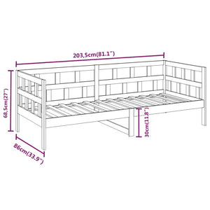 Tagesbett Kiefer Massivholz 80x200 cm