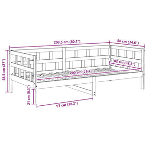 Tagesbett Kiefer Massivholz 80x200 cm