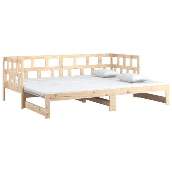 vidaXL Lit de repos gigogne en pin massif 2x(80x200) cm