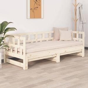 vidaXL Lit de repos gigogne en pin massif 2x(80x200) cm
