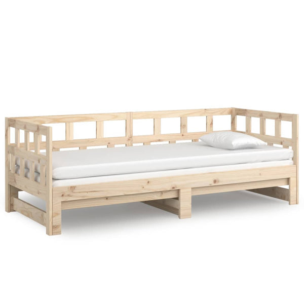 vidaXL Lit de repos gigogne en pin massif 2x(80x200) cm