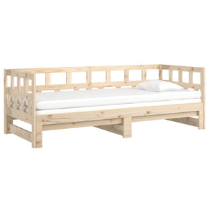 vidaXL Lit de repos gigogne en pin massif 2x(80x200) cm