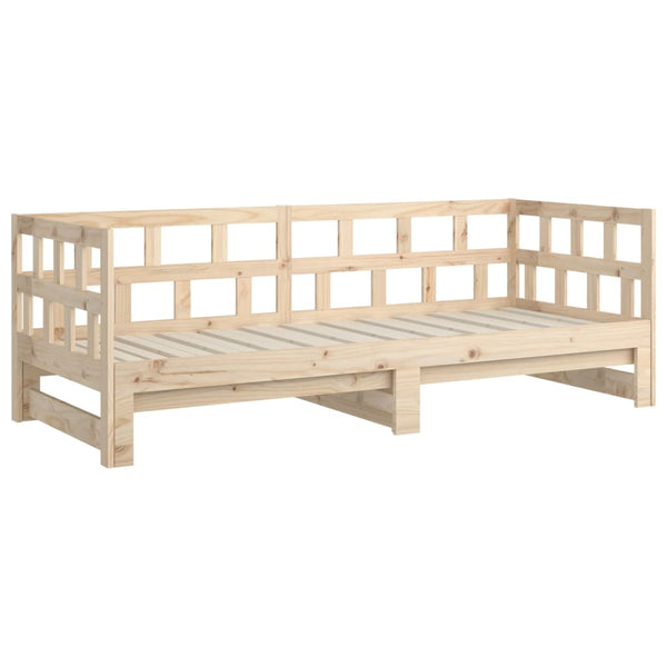 vidaXL Lit de repos gigogne en pin massif 2x(80x200) cm