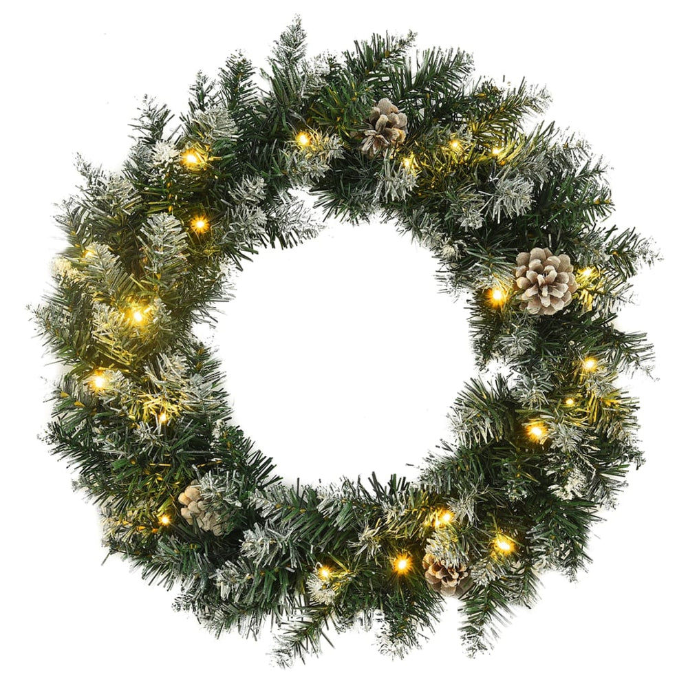 Weihnachtskranz mit LED Grün 45cm