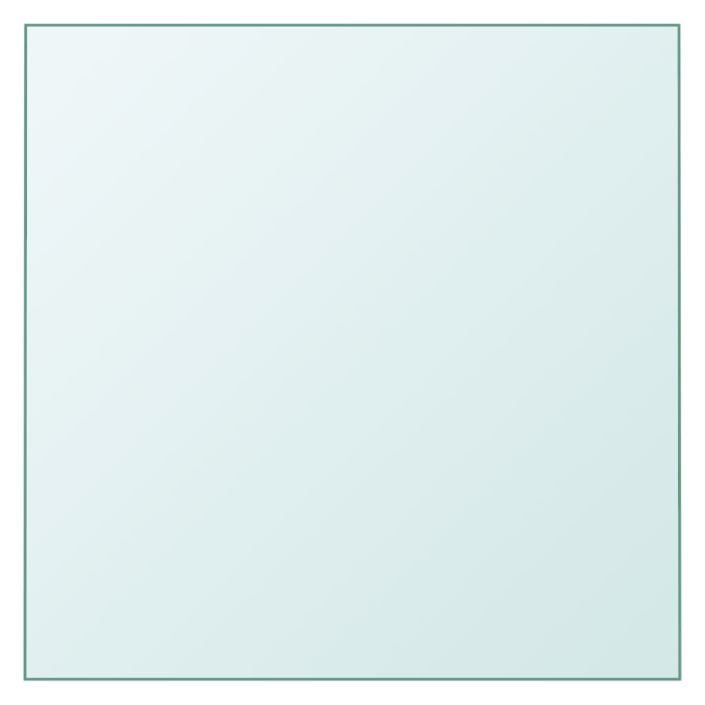 vidaXL Tabletop Transparent 50x50 cm Tempered Glass