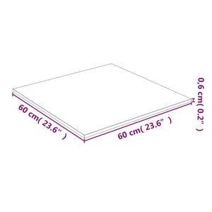 vidaXL Plateau de table transparent 60x60 cm en verre trempé