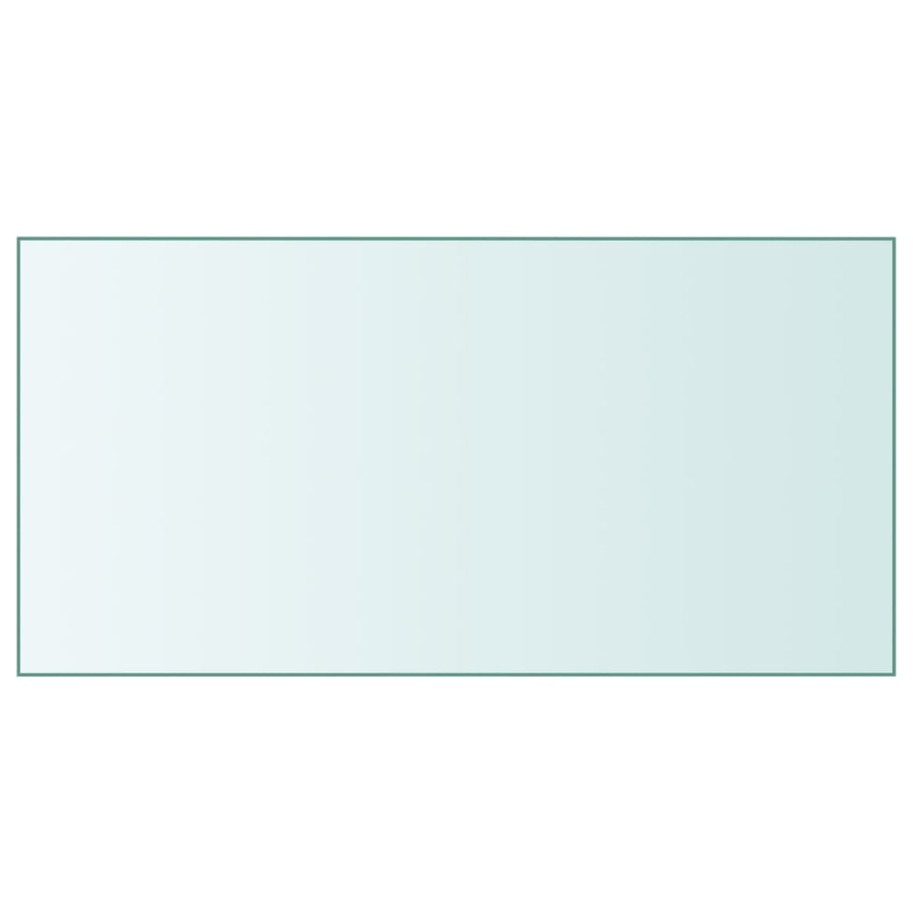 vidaXL Plateau de table Transparent 50x100 cm Verre trempé
