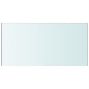 vidaXL Plateau de table Transparent 50x100 cm Verre trempé