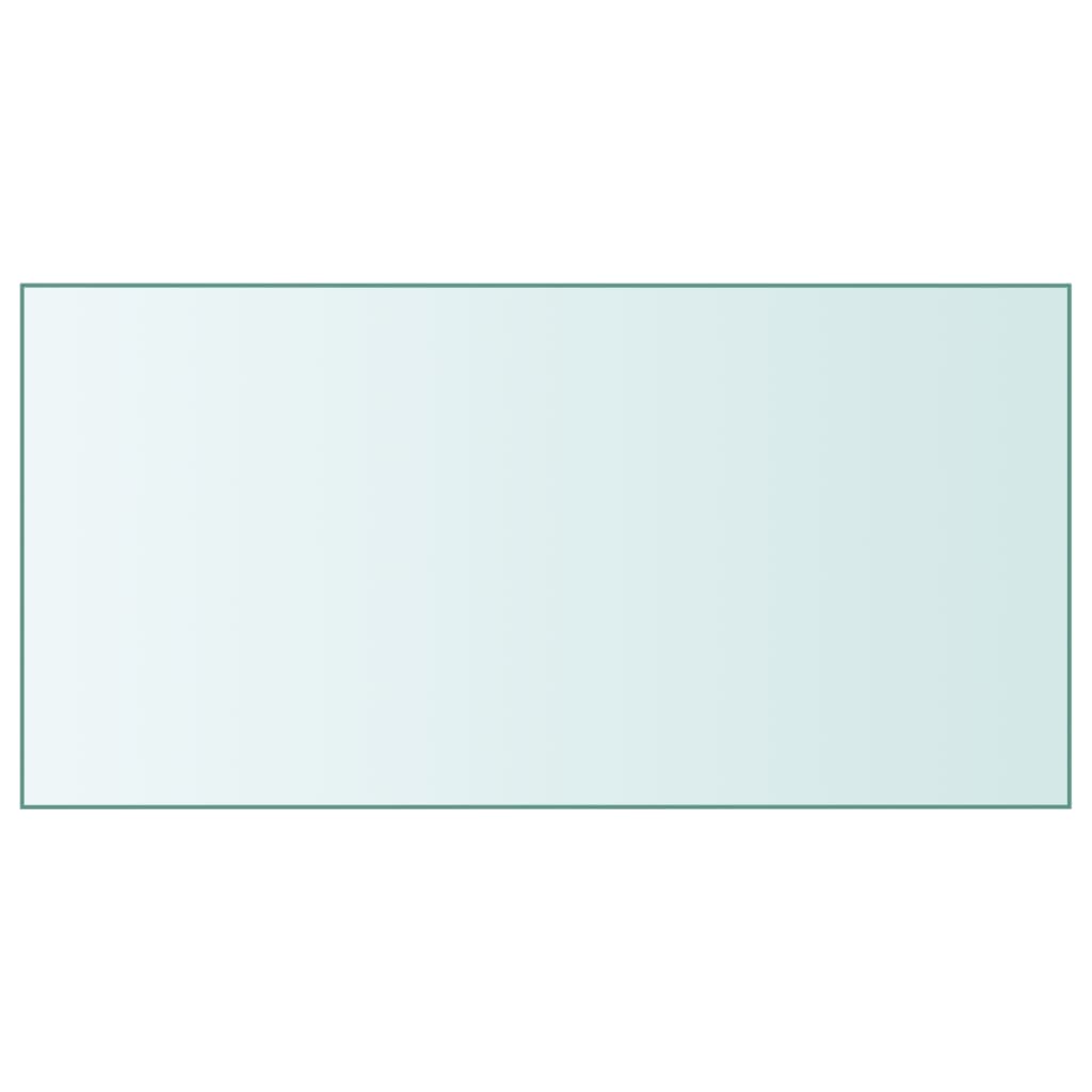 vidaXL Plateau de table Transparent 50x100 cm Verre trempé