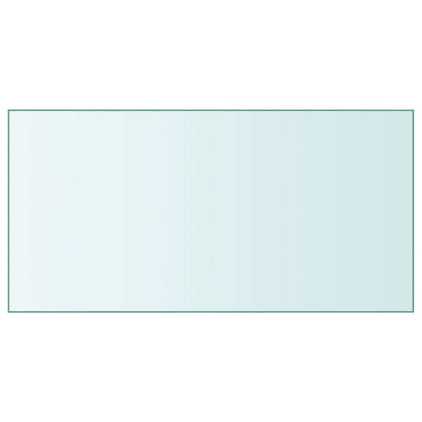 vidaXL Plateau de table Transparent 50x100 cm Verre trempé
