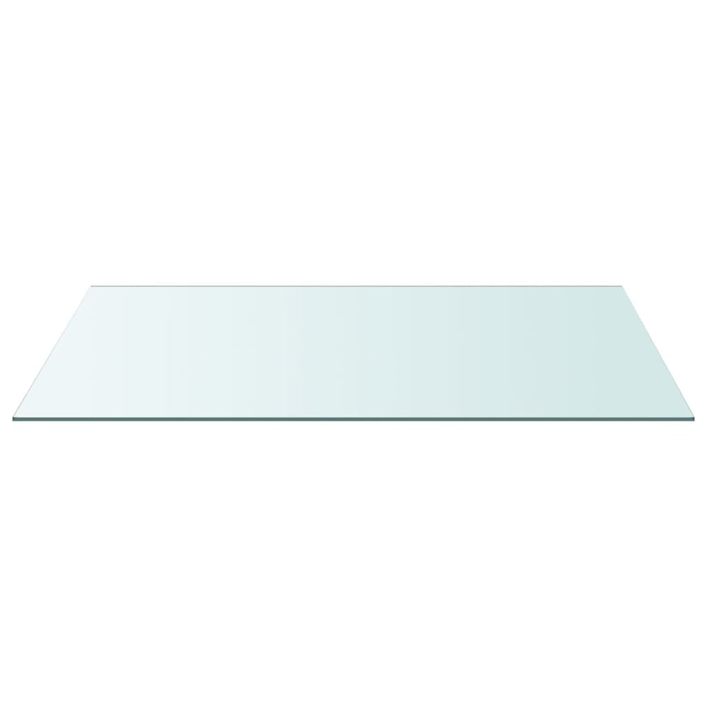 vidaXL Plateau de table Transparent 50x100 cm Verre trempé