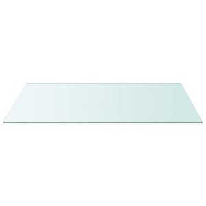 vidaXL Plateau de table Transparent 50x100 cm Verre trempé