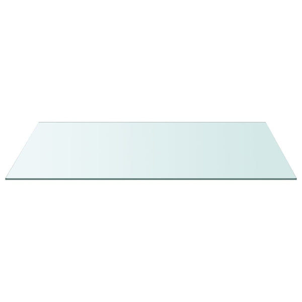 vidaXL Plateau de table Transparent 50x100 cm Verre trempé
