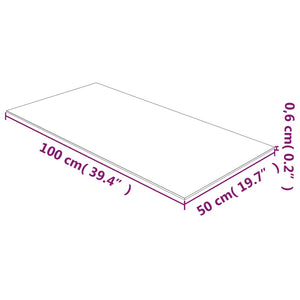 vidaXL Plateau de table Transparent 50x100 cm Verre trempé
