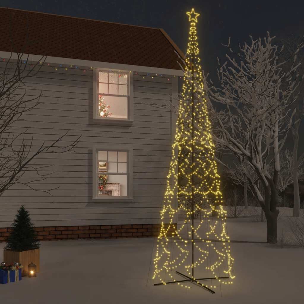 LED Weihnachtsbaum Kegel Warmweiß 230x800cm