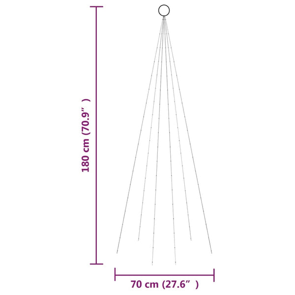 LED Weihnachtsbaum für Fahnenmast, 180cm