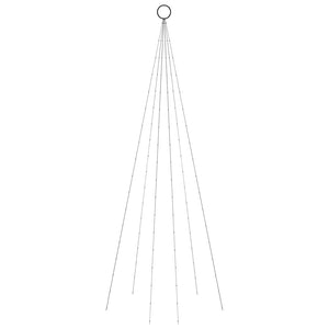 vidaXL Sapin de Noël à LED pour mât de drapeau Blanc froid 108 LED 180 cm