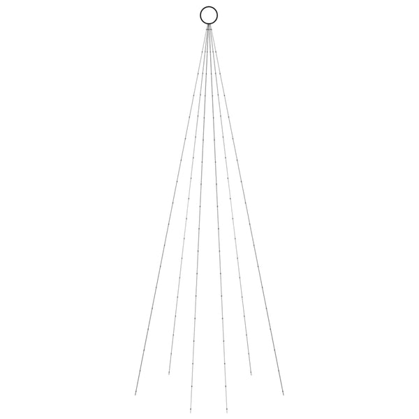 vidaXL Sapin de Noël à LED pour mât de drapeau Blanc froid 108 LED 180 cm