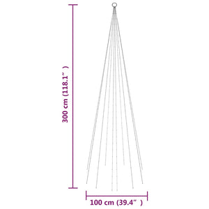 LED Weihnachtsbaum für Fahnenmast 300cm