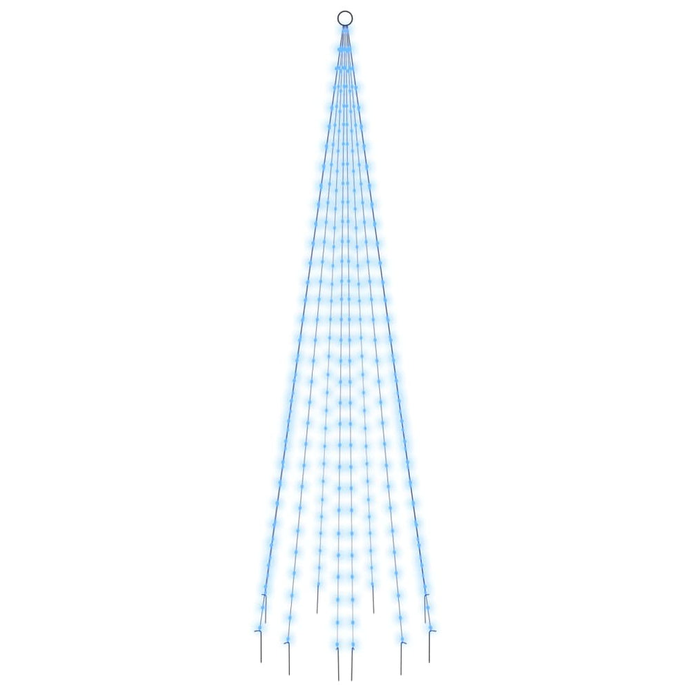 LED Weihnachtsbaum für Fahnenmast Blau 300cm