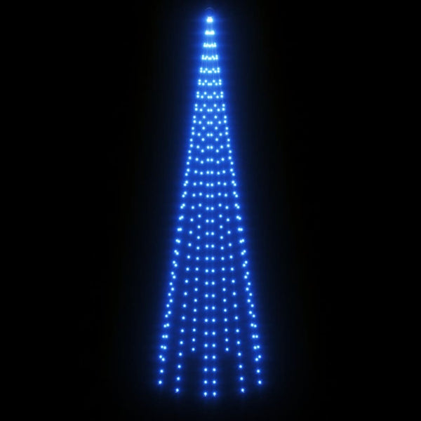 LED Weihnachtsbaum für Fahnenmast Blau 300cm