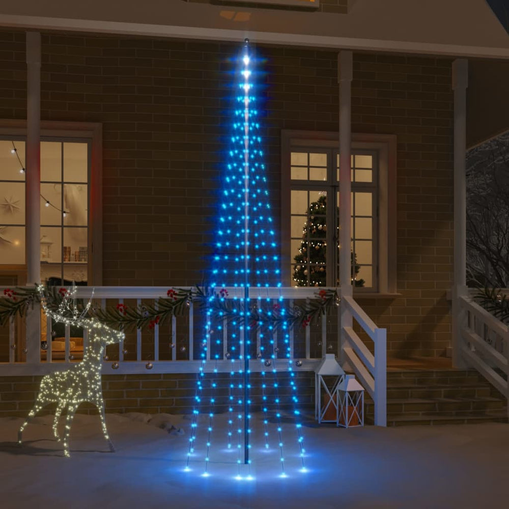 LED Weihnachtsbaum für Fahnenmast Blau 300cm