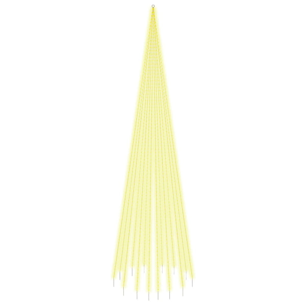 vidaXL Sapin de Noël LED pour mât de drapeau blanc chaud 1134 LED 800 cm