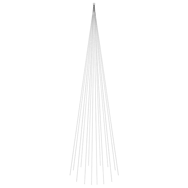 vidaXL Sapin de Noël LED pour mât de drapeau blanc chaud 1134 LED 800 cm