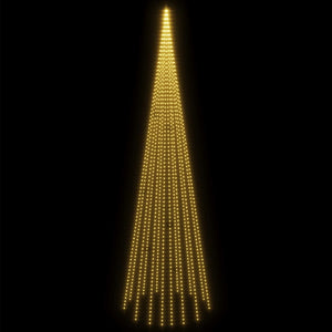 vidaXL Sapin de Noël LED pour mât de drapeau blanc chaud 1134 LED 800 cm